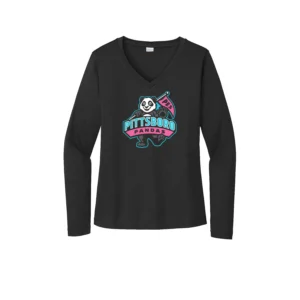 Pittsboro Panda Logo Ladies Long Sleeves