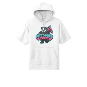 Pittsboro Panda Logo Adult Short Sleeve Hoodie