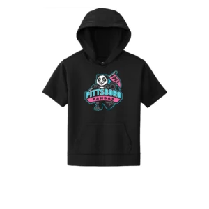 Pittsboro Panda Logo Youth Short Sleeve Hoodie