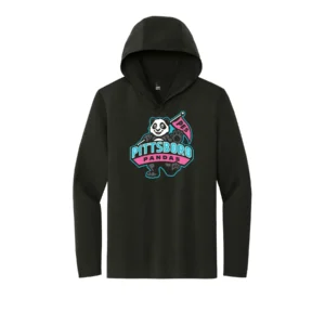 Pittsboro Panda Logo Adult Long Sleeve Hooded Tee